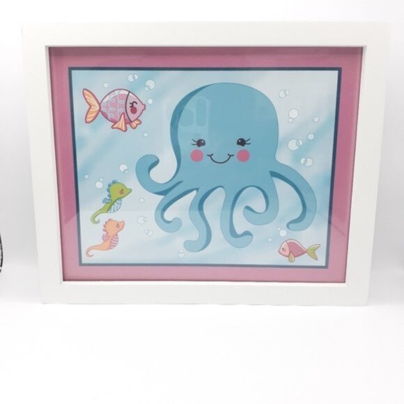 Little Big Studios “Under the Sea” Framed Nursery Art | Set of 4 | 8.5" x 11" - Picture 3 of 6